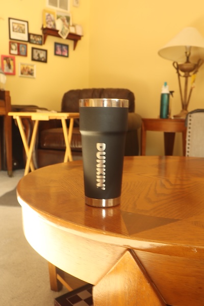 Dunkin coffee cup product shot
