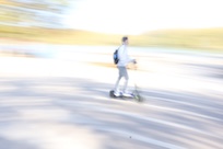 Panning shot showing motion technique